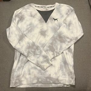 Victoria secret PINK - grey tie dye crew neck
